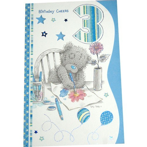 Birthday Cheers for 3 year - Greeting Card