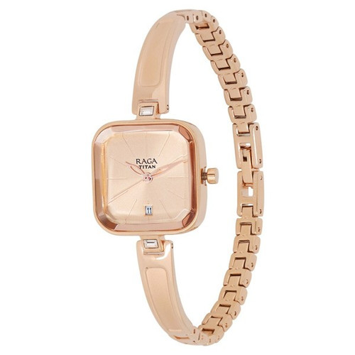 Titan Raga Rose Gold Dial Women's Watch - 2607WM01