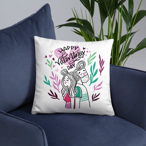 ''Happy Valentine's Day'' Printed Cushion Gift (01)