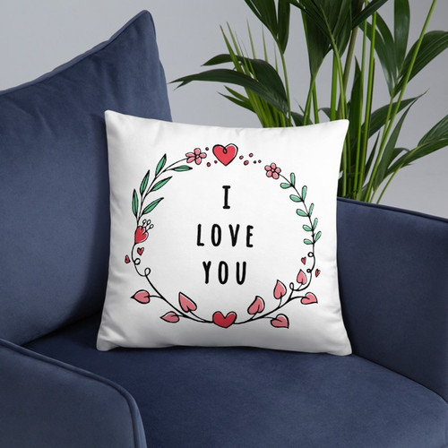 ''I Love You'' Printed Cushion Gift (02)
