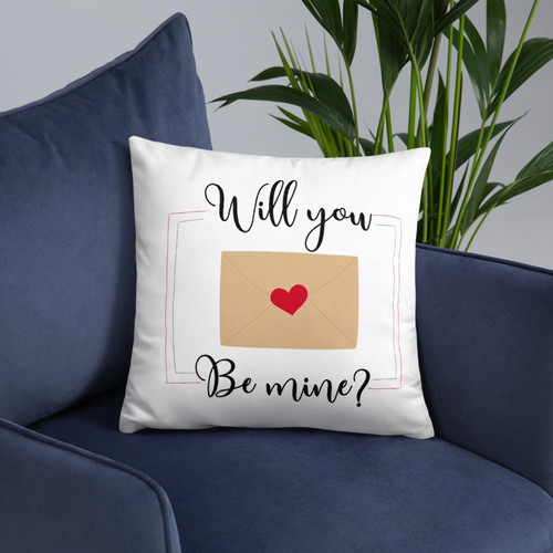 ''Will You Be Mine?'' Printed Cushion Gift