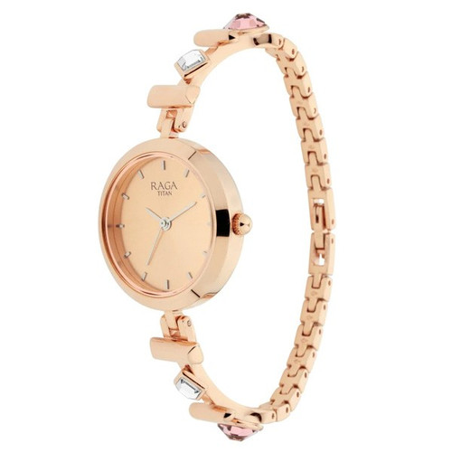 Titan Raga Gold Dial Analog Watch For Women - 2606WM06