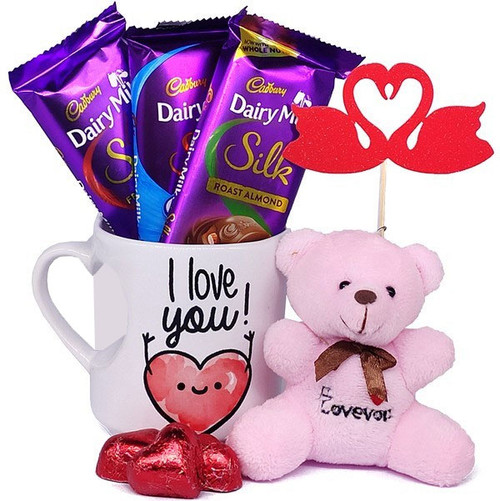 Dairy Milk Silk X 3 Flavors, Mini Teddy & Chocolate Mug