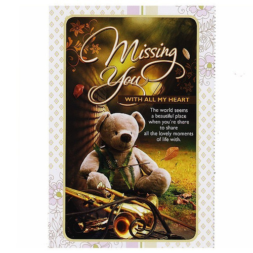 Missing You With All My Heart - Greeting Card