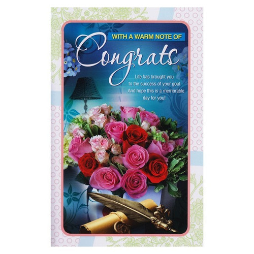 With A Warm Note Of Congrats - Greeting Card