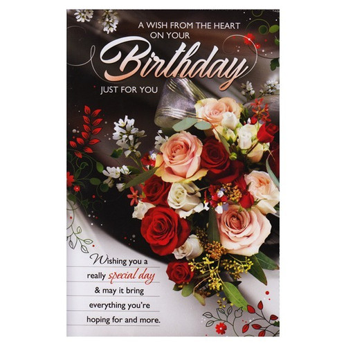 A Wish From The Heart On Your Birthday - Greeting Card