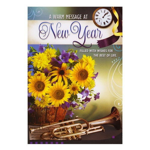 A Warm Message At New Year - Greeting Card