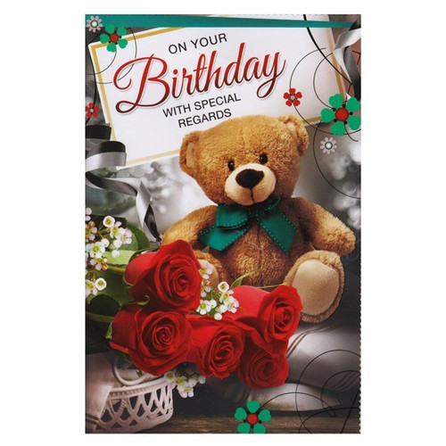 On Your Birthday With Special Regards - Greeting Card