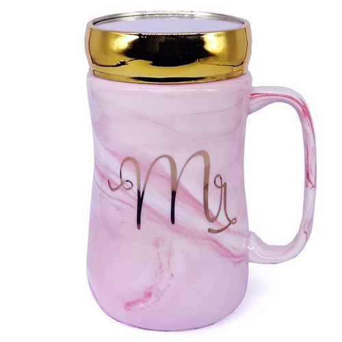 ''Mr'' Printed Ceramic Coffee Mug With Lid