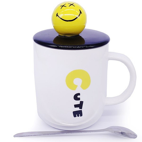 ''Cute'' Printed White Ceramic Coffee Mug