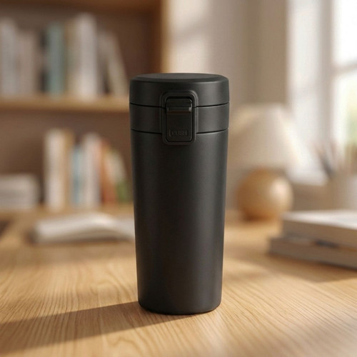 Insulated Stainless Steel Vacuum Mug 500ml - Black