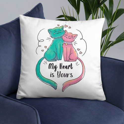 ''My Heart is Yours'' Printed Cushion Gift