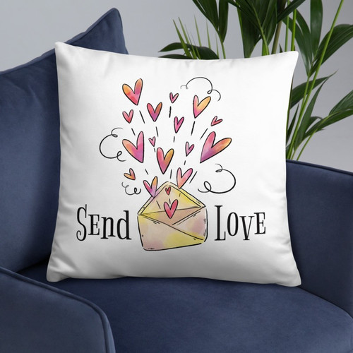 ''Send Love'' Printed Cushion Gift