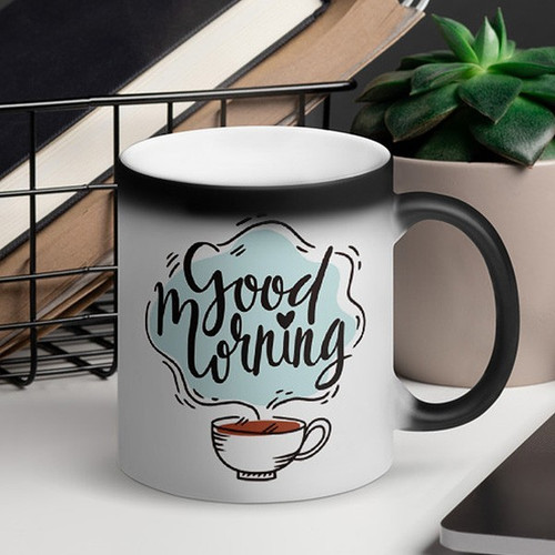 ''Good Morning" Printed Ceramic Magic Mug Gift