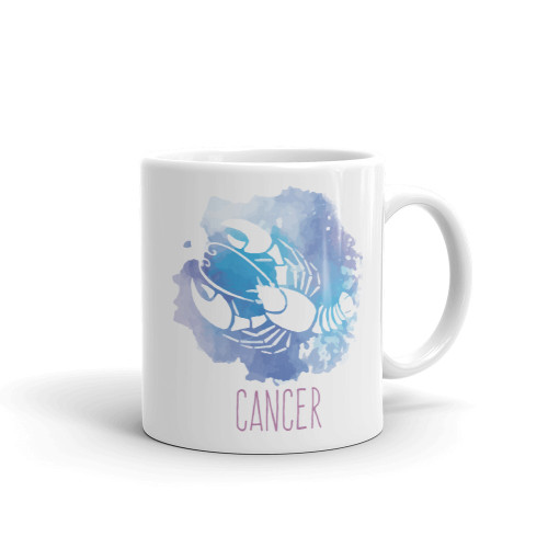 'Cancer' Zodiac Sign Printed Ceramic Coffee Mug