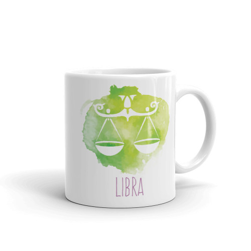 'Libra' Zodiac Sign Printed Ceramic Coffee Mug