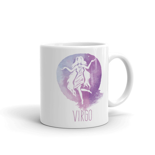'Virgo' Zodiac Sign Printed Ceramic Coffee Mug