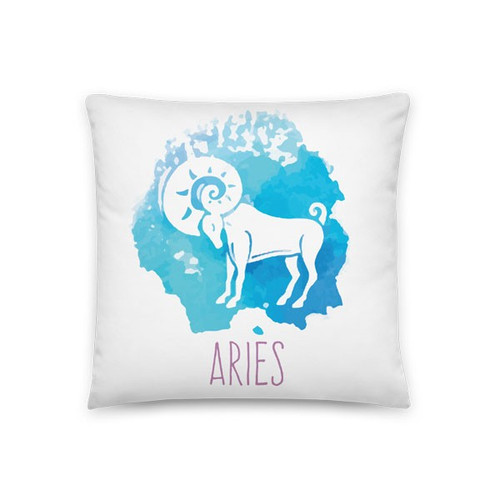 'Aries' Zodiac Sign Printed Cushion Gift