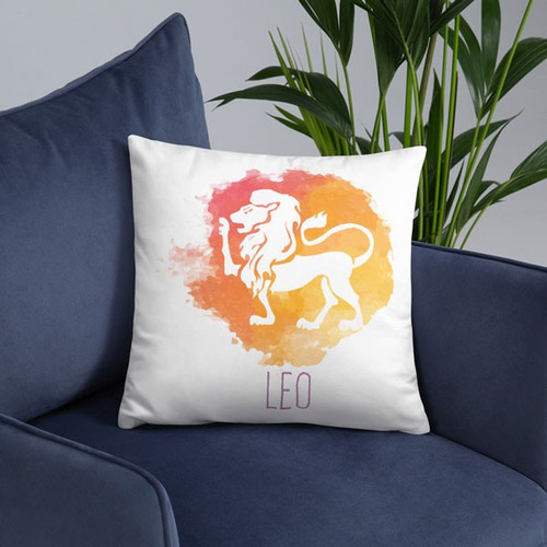 'Leo' Zodiac Sign Printed Cushion Gift
