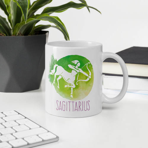 'Sagittarius' Zodiac Sign Printed Cushion & Coffee Mug 'Sagittarius' Zodiac Sign Printed Cushion & Coffee Mug