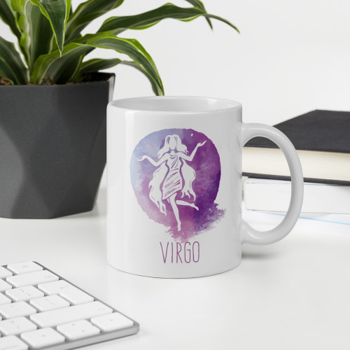 'Virgo' Zodiac Sign Printed Cushion & Coffee Mug
