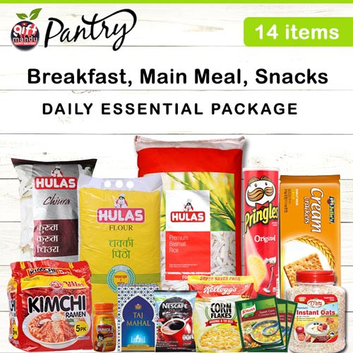 Grocery Package Gift (Breakfast, Main Meal, Snacks) 14 Items