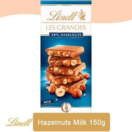 Lindt Les Grandes 34% Hazelnuts Milk Chocolate 150g