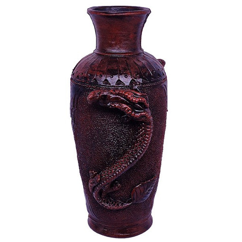 Dragon Design Antique Flower Vase (12.5 Inches Tall)