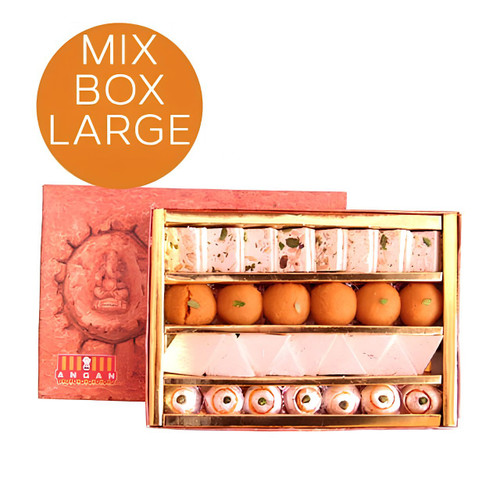 Assorted Mithai Box from Tiptop/Angan/Gulab - Premium Large - 33C