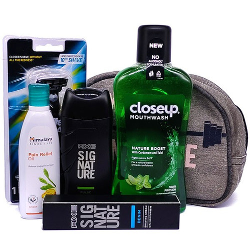 Men's Care Gift Combo With Mona B Travel Bag
