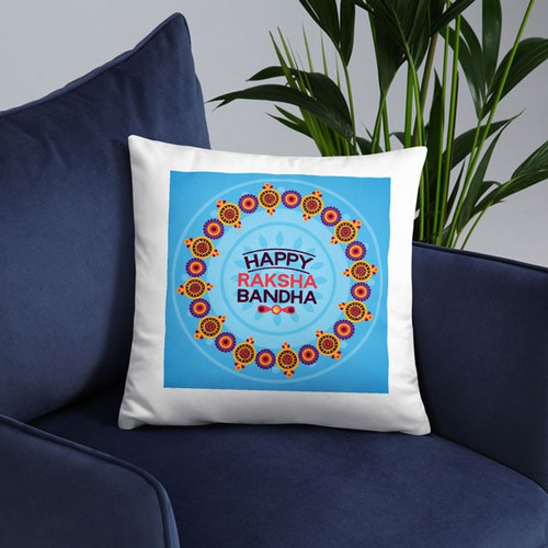 ''Happy Raksha Bandhan'' Printed Cushion Gift (03)
