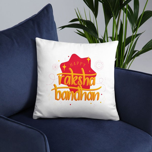 ''Happy Raksha Bandhan'' Printed Cushion Gift (04)