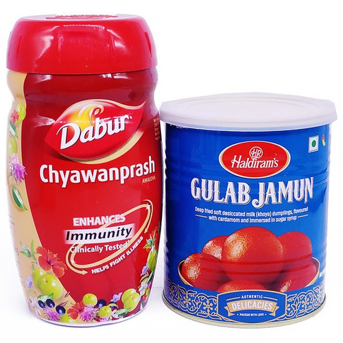 Haldiram's Gulab Jamun With Dabur Chyawanprash (Jumbo Pack)