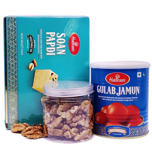 Walnuts With Soan Papdi & Gulab Jamun