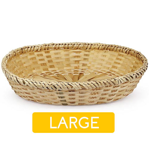 Bamboo Basket Large (8 - 30 Items)