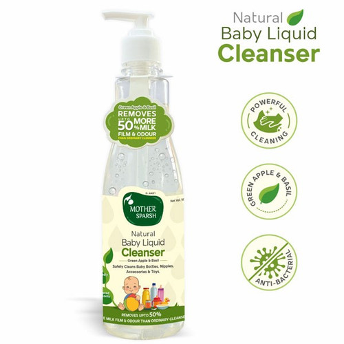Mother Sparsh Natural Baby Liquid Cleanser for Bottles, Nipples & Toys 500ml
