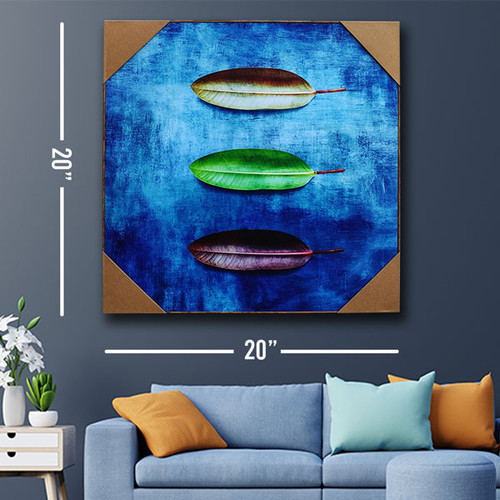 Wall Decor Three Leaf Painting Print 20''