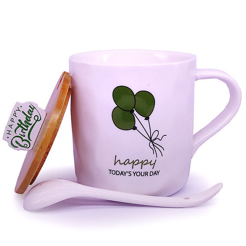 ''Happy Today's Your Day'' Printed Ceramic Birthday Mug (01)