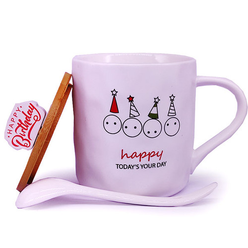 ''Happy Today's Your Day'' Printed Ceramic Birthday Mug (02)