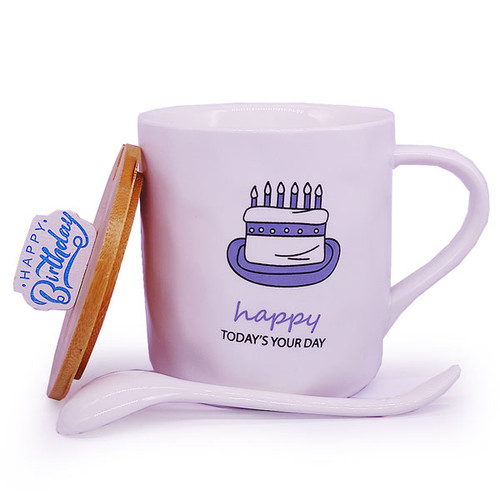 ''Happy Today's Your Day'' Printed Ceramic Birthday Mug (04)