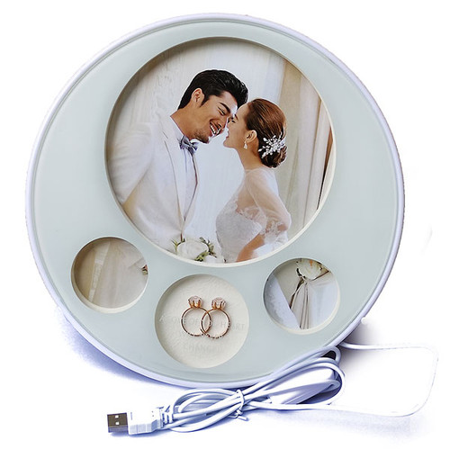 Table Top LED Proposal Photo Frame 9.5'' (Round)