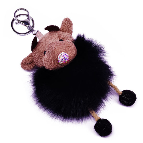 Adorable Sheep Keyring 6'' - Black
