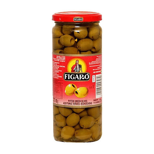 Figaro Green Pitted Olives 340g