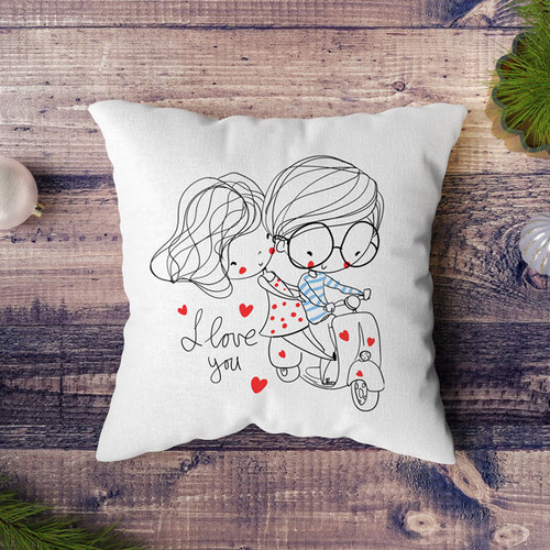 "I love You" Printed Cushion