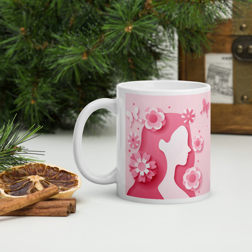 ''Happy Women's Day'' Printed Personalized Coffee Mug