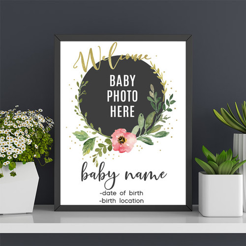 Personalized New Born Baby Photo Frame A4 Size