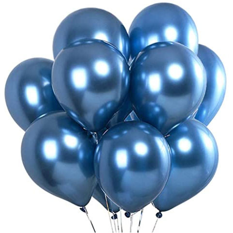 Metallic Balloon Blue 6 Pieces Pack