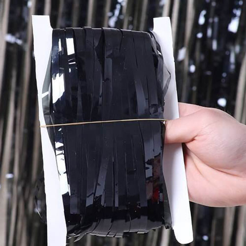 Fringe Curtain Black