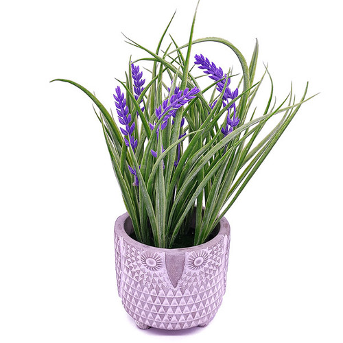Artificial Wheat Grass Flower Plant in Round Vase