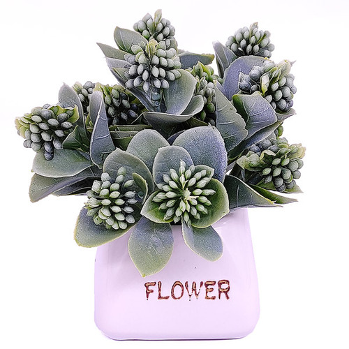 Beautiful Green Artificial Plant in Ceramic Pot